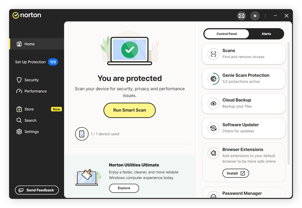 Use Norton 360 Deluxe to help remove the Windows security alert.